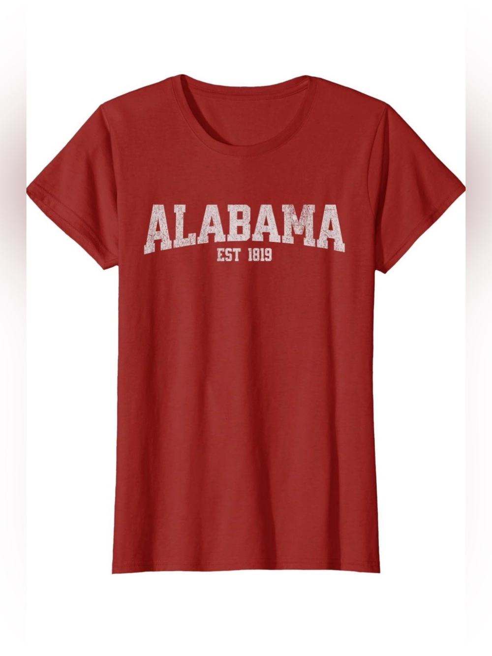 100% Cotton Classic Alabama Print Retro Varsity Vintage Alabama T-Shirt